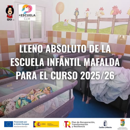 cartel informando de que las plazas para la escuela infantil están llenas